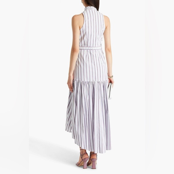 New! Veronica beard Radley Striped Halter Poplin Midi Dress 💜 size 8 NWT! - Picture 10 of 16